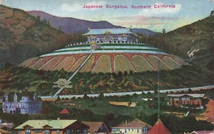 Hollywood Los Angeles Kalifornien Bernheimer Bros. japanischer Bungalow Postkarte LP72 - Bild 1 von 2