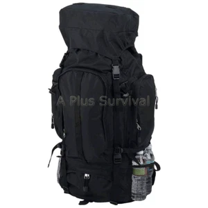 Black Hiking Backpack Water Resistant Emergency Survival Kits - Picture 1 of 1