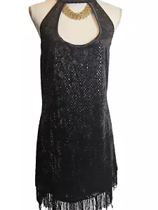 Charades Roaring 20’s Gatsby Flapper Costume Party Dress Sequins Adult Large/M - Picture 1 of 6