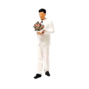 ED 1:64 Painted Figure Model Miniature  Diorama  Groom in White Suits - Picture 1 of 1