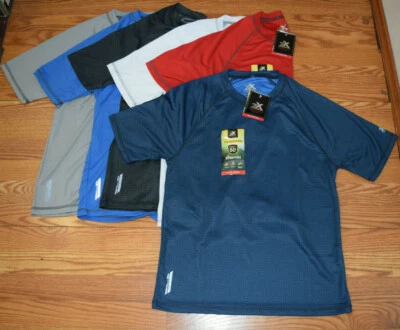 NUEVO CON ETIQUETAS ZEROXPOSUR Camisa de Natación Protección Solar Roja Azul Negro Blanco Gris S M L XL XXL Foto 1 de 2