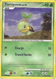 Carte Pokemon " TORTIPOUSS " Niveau 10 Diamant & Perle PV 60 103/130 VF - Imagen 1 de 1