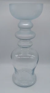 Vaso in vetro bicolore (opaco, bianco) soffiato a bocca H - 31 cm - Foto 1 di 9