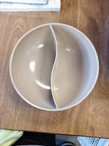 Vintage Melmac Geschirr braun/hellbraun geteilt Schale Melamin 8315-8 7/8 Boonton MCM* - Bild 1 von 2