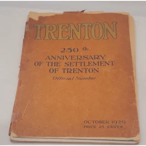 TRENTON 250th Anniversary of the Settlement of Trenton New Jersey 1929 - Imagen 1 de 4
