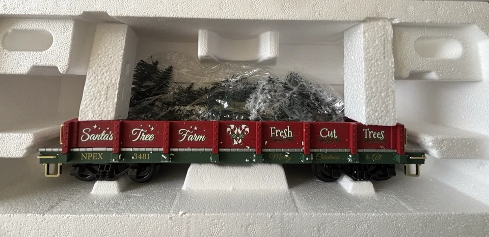 Vintage PIKO G Scale Christmas Tree Express Low-Side Gondola Car #38762 NEW - Image 1 of 4