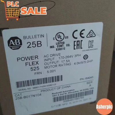 25B-B017N104 PowerFlex 525 ,240VAC 5HP   US Free Tax - Image 1 of 4