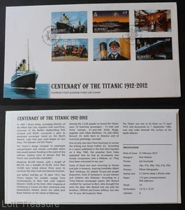 Alderney Stamps: "Titanic Centenary" First Day Cover 2012 - Picture 1 of 3