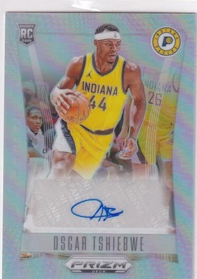 Panini 2023-24 Prizm Deca NBA No. DS-TSH Oscar Thiebwe Rookie Auto Silver - Image 1 of 2