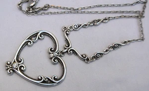 Brighton Palazzo Silber & Kristall Herz Anhänger Halskette - Bild 1 von 4