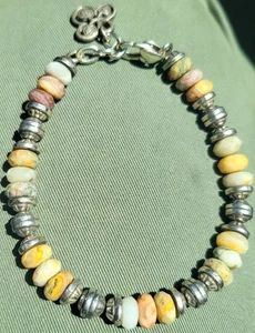 Vntg Retired BRIGHTON stone Bracelet A Beauty - Picture 1 of 6