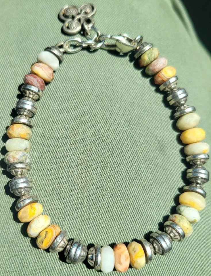 Vntg Retired BRIGHTON stone Bracelet A Beauty - Image 1 of 4