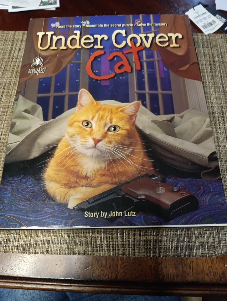 BePuzzled UNDER COVER CAT 1000 Pc Puzzle/Story John Lutz Solve The Mystery VG+ - Image 1 of 4