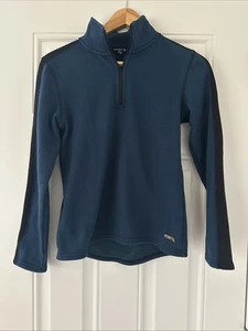 Kerrits Kids Youth Equestrian Riding 1/4 Zip Blue Teal Black Pullover Fleece L - Picture 1 of 6