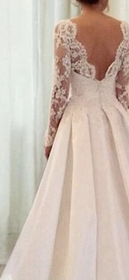 Wedding Dress Size Satin And Lace Size 14 - Image 1 of 4