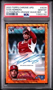2023 Topps Chrome Ivan Herrera RC Orange Wave Refractor PSA 10 Gem Mint *pop 3 - Bild 1 von 5