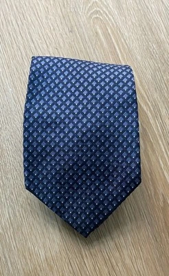 Corbata Ralph Lauren Label para hombre con estampado de lunares de seda azul talla OS Foto 1 de 4