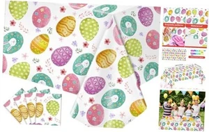 Tablecloth Decorations, 54 x 108 Inch Rectangular Plastic Bunny 4 Pack Easter - Picture 1 of 8