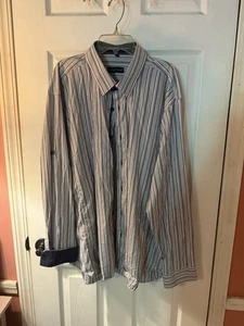 Jared Lang Xxl Striped Button Up Shirt - Picture 1 of 8