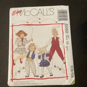 5060 Vintage McCalls Pattern Girls Jacket Skirt Vest Pants Easy Size 3-4-5 Uncut - Picture 1 of 2