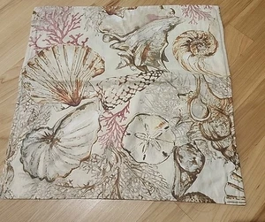 Pottery Barn Pillow Cover Seashell Beach Coral 20x 20" 1753318 Cotton Linen - Picture 1 of 4