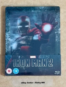 IRON MAN 2 - UK EXCLUSIVE LENTICULAR BLU RAY STEELBOOK - NEW & SEALED - Picture 1 of 9