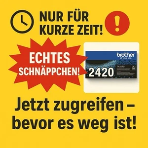 Brother TN-2420 Toner Schwarz, HL-L2350DW DCP-L2530DW MFC-L2710DW, NEU & OVP - Zdjęcie 1 z 3