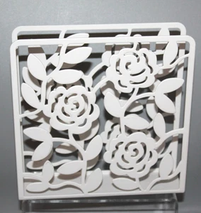 SOPORTE SERVILLETERO VINTAGE IKEA LIKESIDIG METAL BLANCO - Imagen 1 de 5