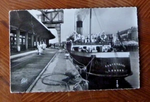 Postcard Boulogne Sur Mer Le Canterbury Steamship Quayside Cap RP - Picture 1 of 2