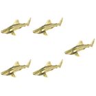  5 Count Brass Decor Miniature Fish Figurine Shark Childrens Toys Toddler Plush