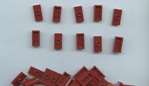 LEGO x 20 Dark Red Plate, Modified 1 x 2 with 1 Stud (Jumper) 15573 - Picture 1 of 1