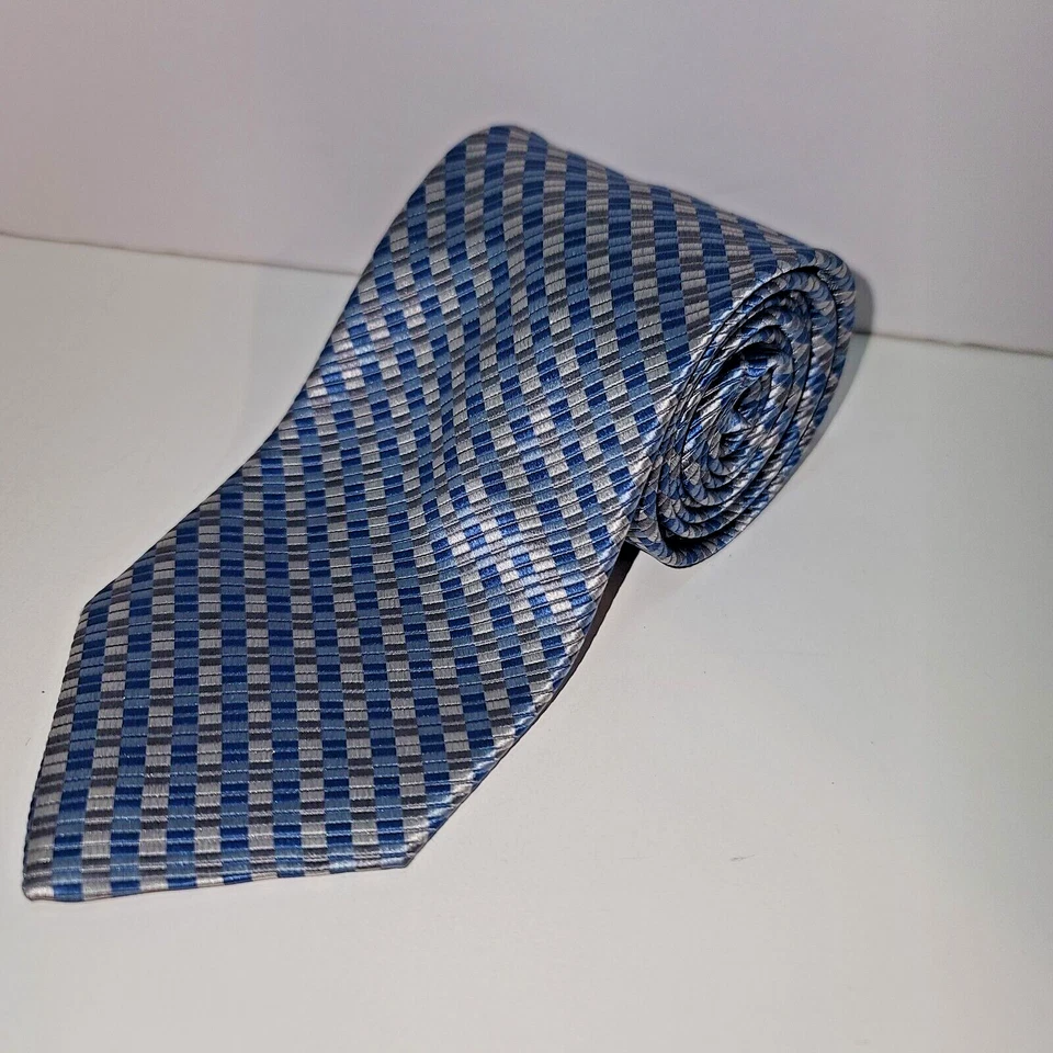 Corbata Paul Dione 100 % seda - Wearhouse azul plateado para hombre Foto 1 de 3