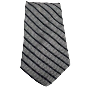 Vintage Tommy Hilfiger Neck Tie Gray Navy Blue Green 100% Silk Made In USA - Picture 1 of 7