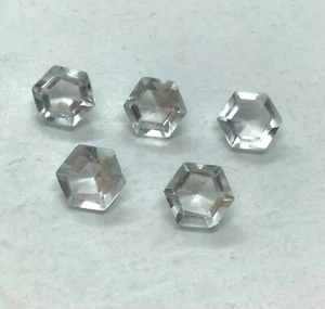 Piedra preciosa suelta AAA de cuarzo de cristal natural corte hexagonal para surtido de todas las joyas - Imagen 1 de 19