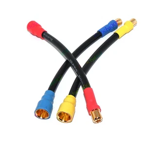8MM Female to 6.5MM Male Castle ESC Extension Leads 10AWG Silicone Wire - Picture 1 of 4