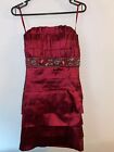 nazz collection Strapless  Party Dress Uk 12 Purple/wine Size 12 Used
