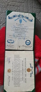 Diploma Verde Departamento del Ejército de los Estados Unidos de América, Diploma Aerotransportado - Imagen 1 de 14