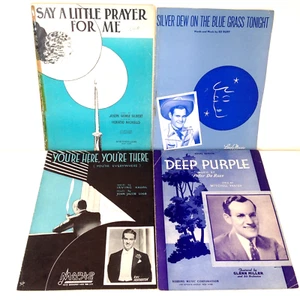 4 1930s - 40's Sheet Music Deep Purple Glenn Miller Say a Little Prayer For Me + - Picture 1 of 6