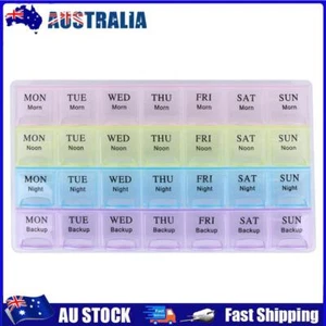 AU 28-Compartment Pill Organizer Sealed 7 Days Pills Boxes Moisture-proof Daily - Picture 1 of 8