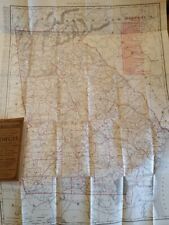 1900 Rand McNally County and Railroad RR Pocket Map of Georgia GA