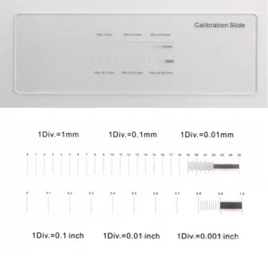 Microscope Calibration Slide Stage Micrometer 0.01 Millimeter 0.001 inch 25.4 mm - Picture 1 of 8