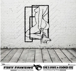 Sexy Bondage Women Naked dungeon Man Cave Wall Art Vinyl Decals Stickers - Picture 1 of 2