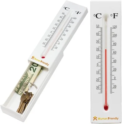 Diversion Safe Thermometer - Secret Temperature Reading Hidden Storage Safe