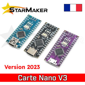 Carte NANO V3 ATmega328P Micro-USB / C / Mini shield CH340C compatible Arduino