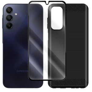 Screen Protector Anti-Slip Carbon Fiber Case for Samsung Galaxy A15 5G SM-A156U - Picture 1 of 1