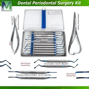 Dental Periodontal Mauri TUNNELING KIT Gum Tissue Micro-Surgery Scissors Forceps - Picture 1 of 10