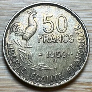 PIECE OF 50 FRANCS GUIRAUD 1953 B (1235) SEE PHOTOS - Picture 1 of 2