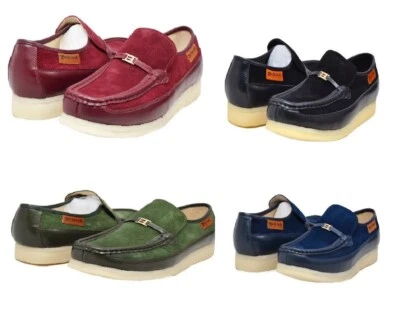 New British Walkers Original Power Play Black Green Burgundy Navy Suede Shoes - Image 1 of 4