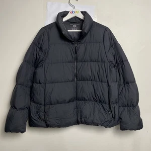 Uniqlo Ultra Light Down Puffer Jacket Womens Medium Black Full Zip - Picture 1 of 12