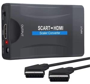 1080P SCART to HDMI Converter with 4.9ft SCART CABLE 1.3 Audio Video PAL NTSC - Picture 1 of 1
